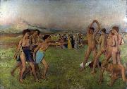 Edgar Degas Young Spartans exercising Spain oil painting artist
